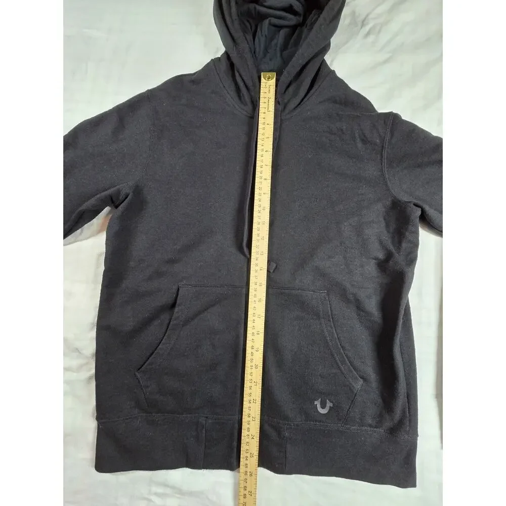 True Religion Men's Buddha Graphic Core Full Zip Hoodie Black Medium